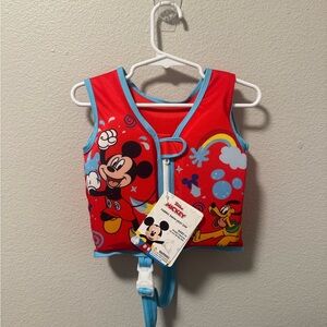 Disney Mickey Mouse and Pluto Kids Swim Vest - Red and Blue